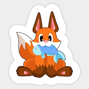 Fox Fish Sticker